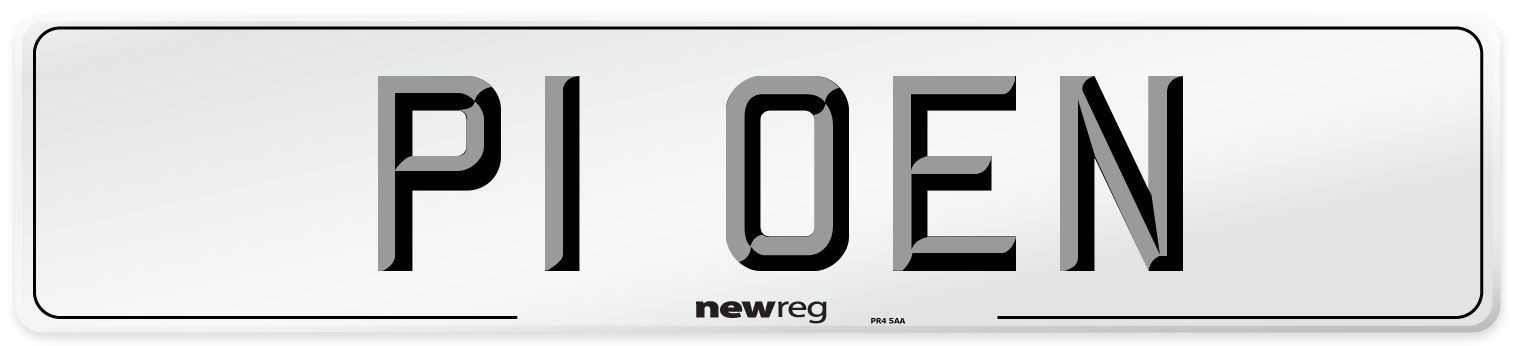 P1 OEN Number Plate from New Reg